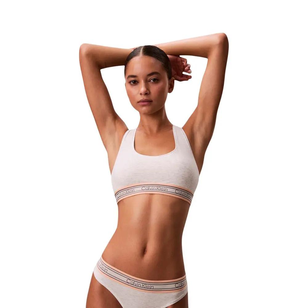 Soutien-gorge en coton crème Calvin Klein Underwear