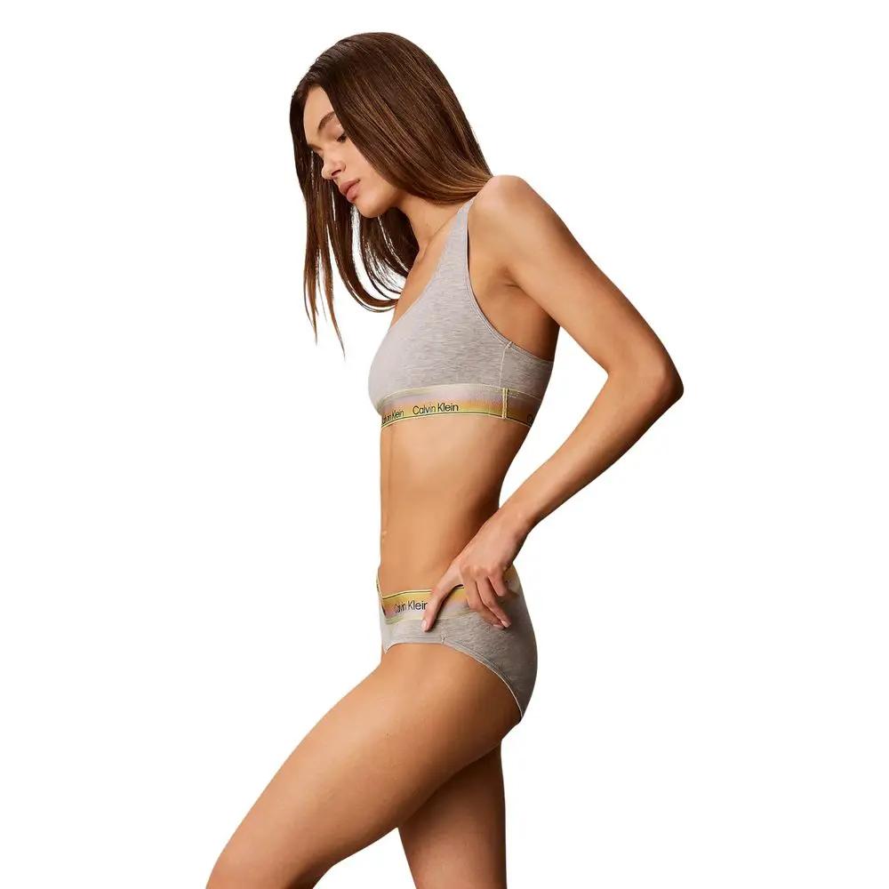Soutien-gorge en coton gris Calvin Klein Underwear