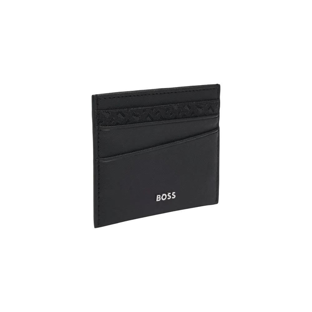 Hugo Boss Étui à cartes en cuir noir