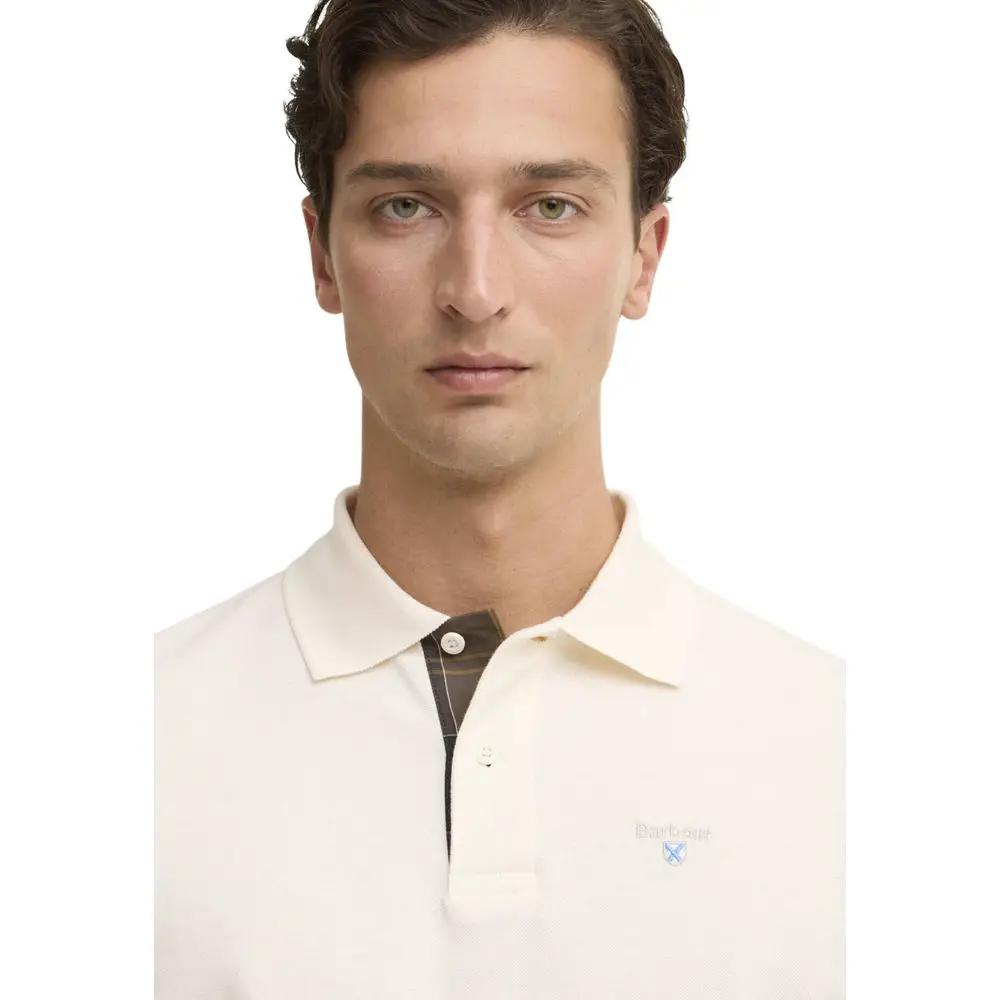 Barbour Barbour Cream Cotton Polo Shirt