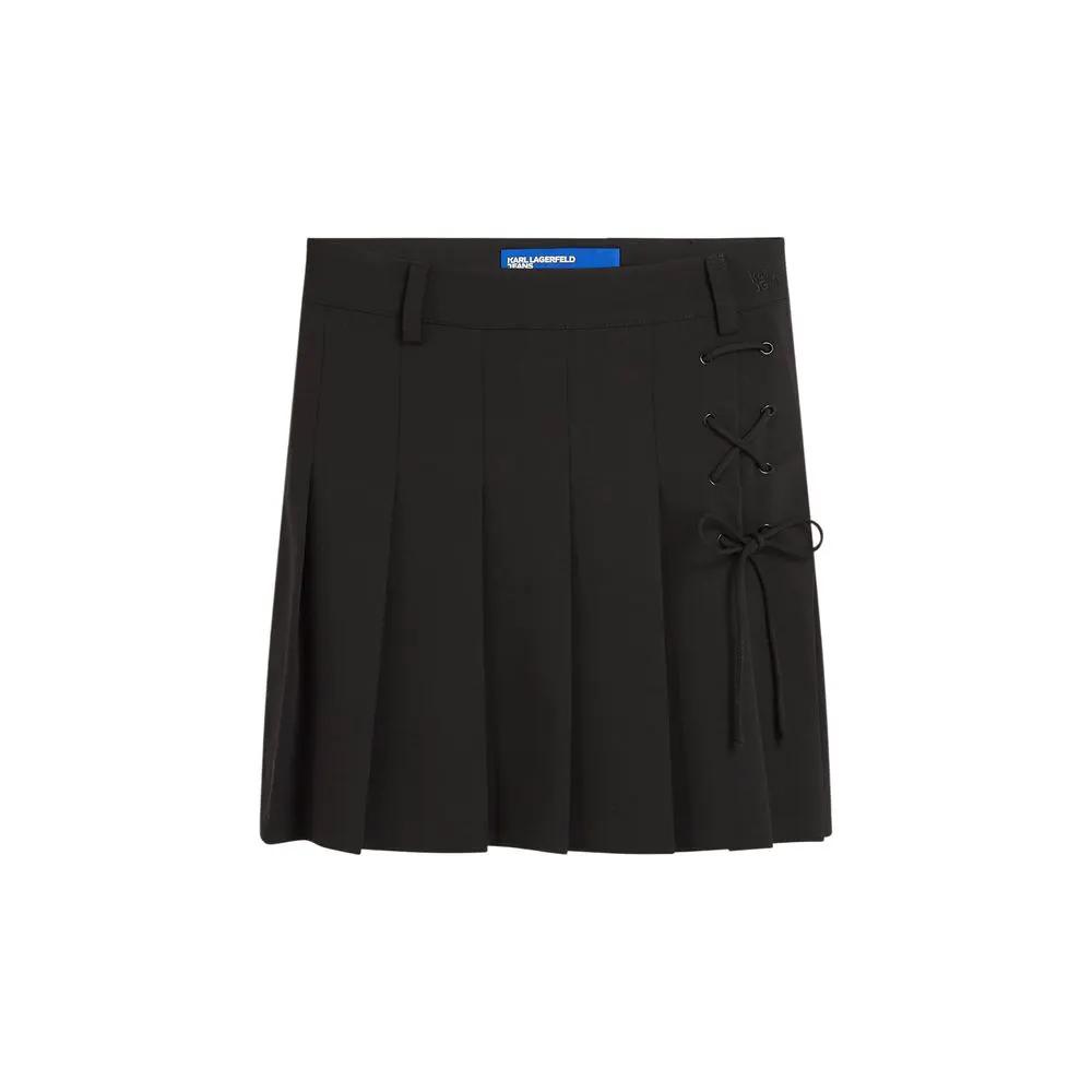 Karl Lagerfeld Black Polyester Mini Skirt