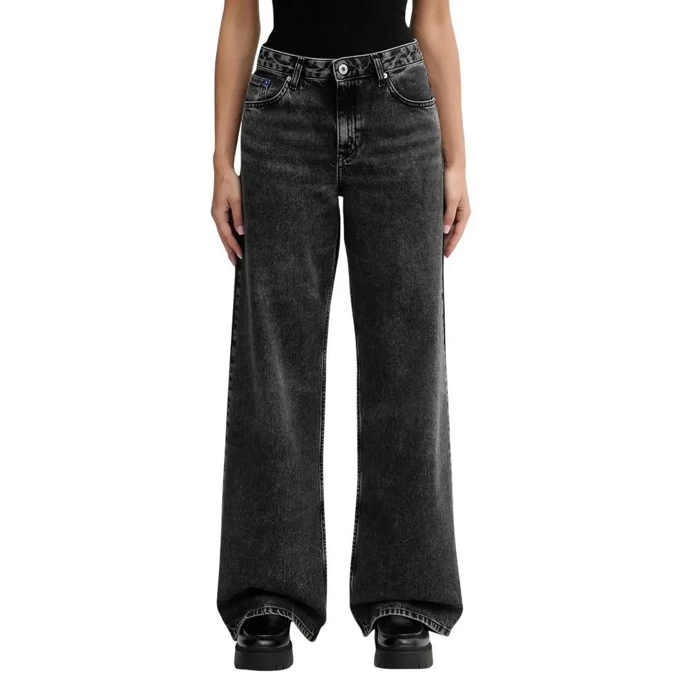 Karl Lagerfeld Karl Lagerfeld Black Recycled Cotton Relaxed Fit Jeans