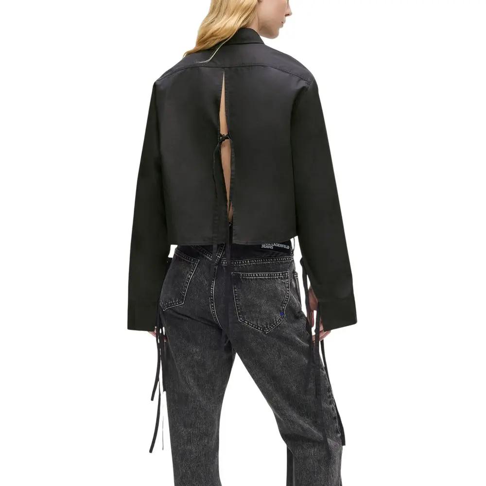 Karl Lagerfeld Karl Lagerfeld Black Organic Cotton Blouse