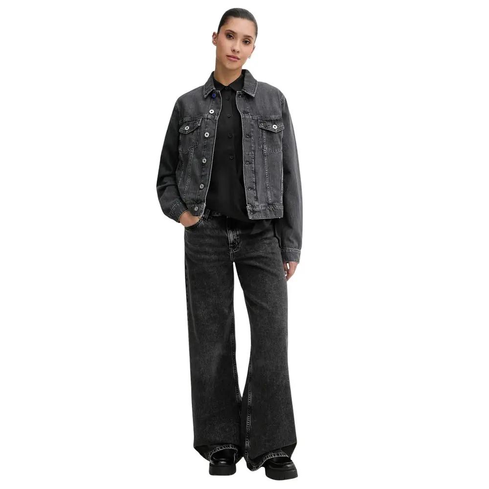 Karl Lagerfeld Karl Lagerfeld Black Recycled Cotton Relaxed Fit Jeans