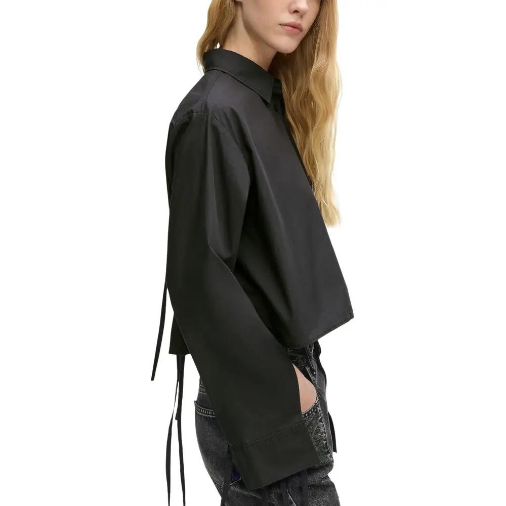 Karl Lagerfeld Karl Lagerfeld Black Organic Cotton Blouse