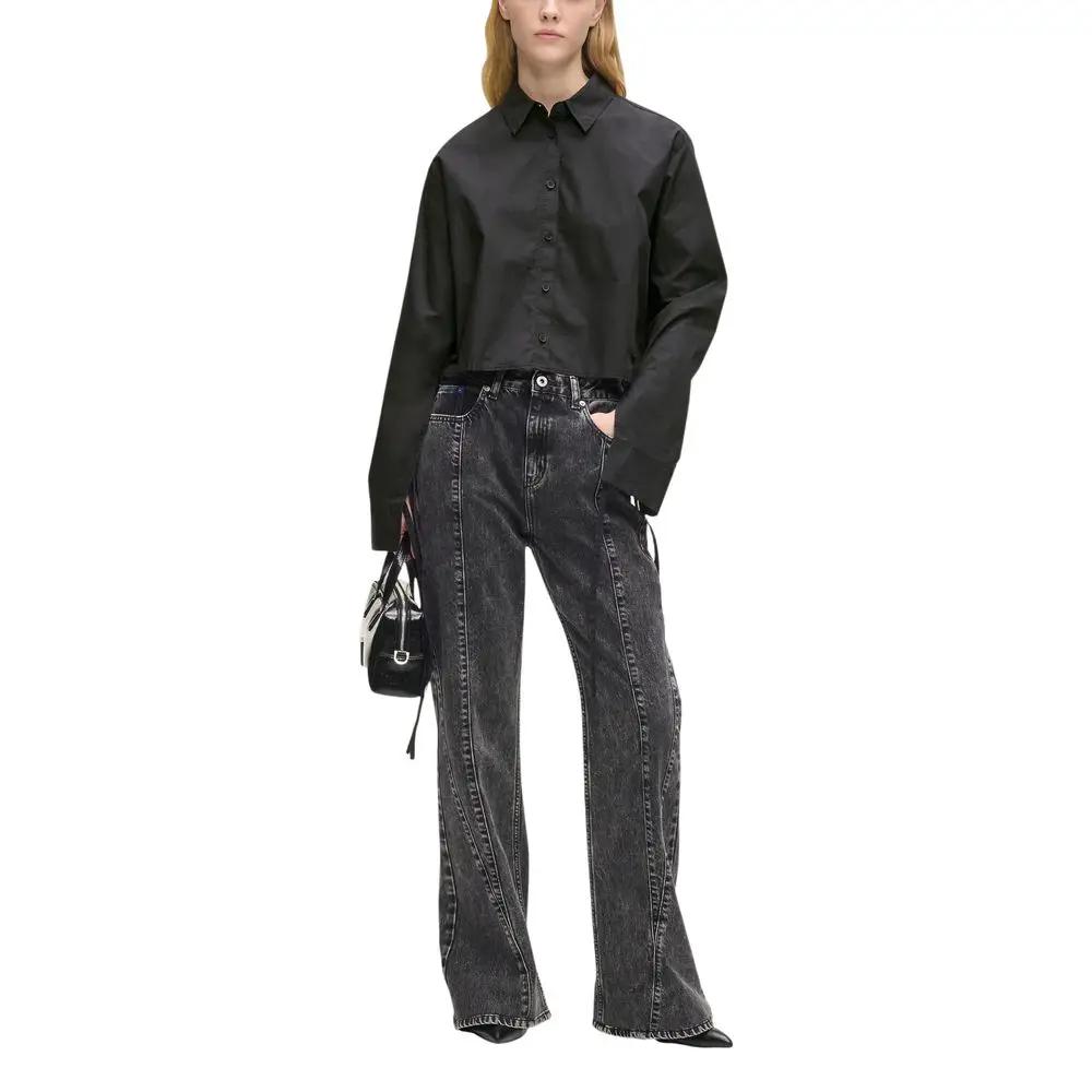 Karl Lagerfeld Karl Lagerfeld Black Organic Cotton Blouse