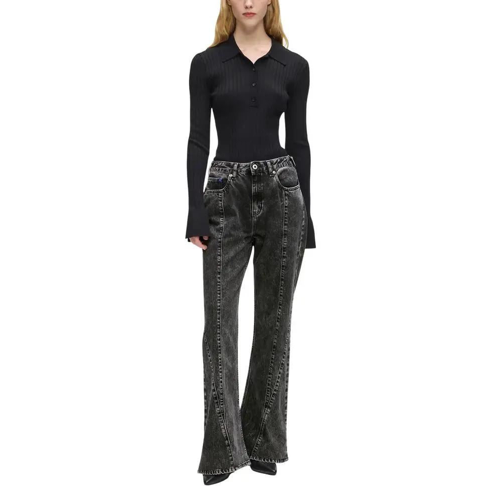 Karl Lagerfeld Karl Lagerfeld Black Recycled Cotton Mom Jeans
