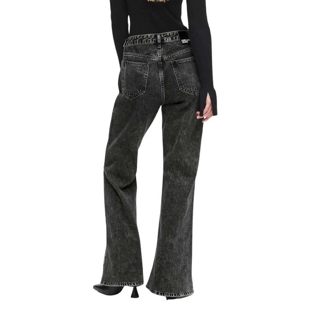 Karl Lagerfeld Karl Lagerfeld Black Recycled Cotton Mom Jeans