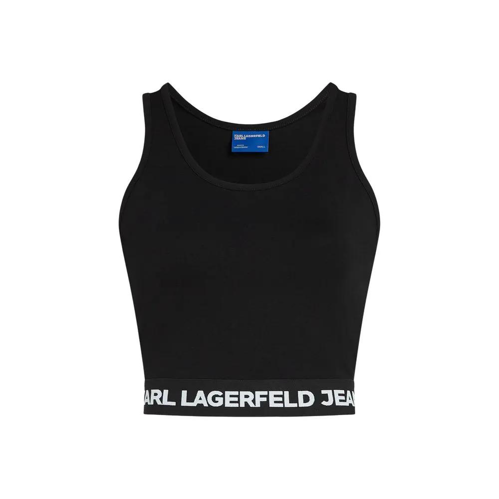 Haut en viscose noir Karl Lagerfeld