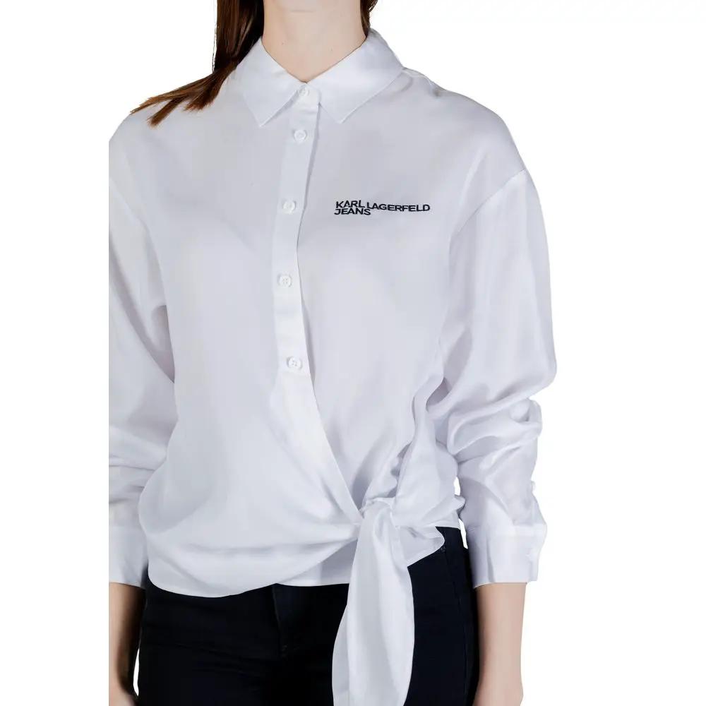 Chemisier blanc en Lyocell Karl Lagerfeld