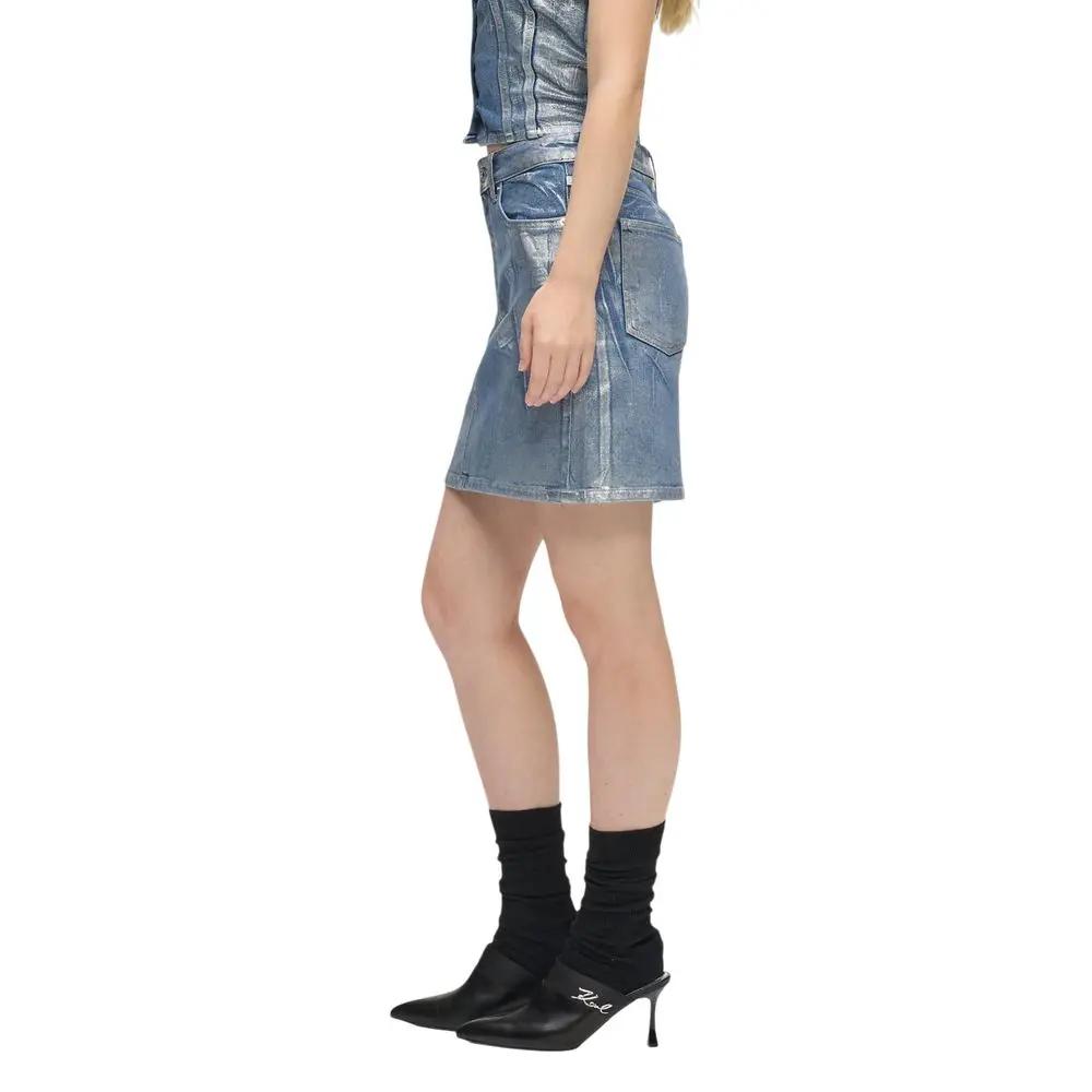 Karl Lagerfeld Karl Lagerfeld Bicolor Cotton Mini Skirt