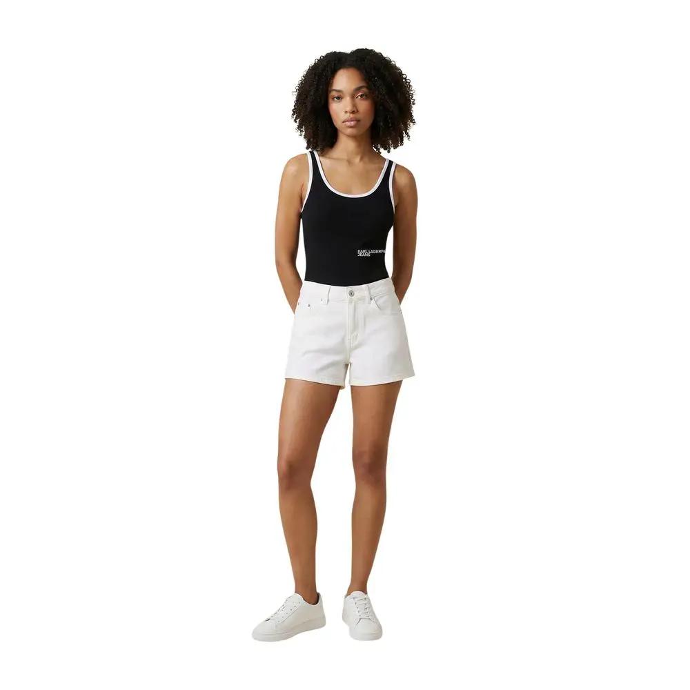 Karl Lagerfeld Karl Lagerfeld Black Cotton Bodysuit