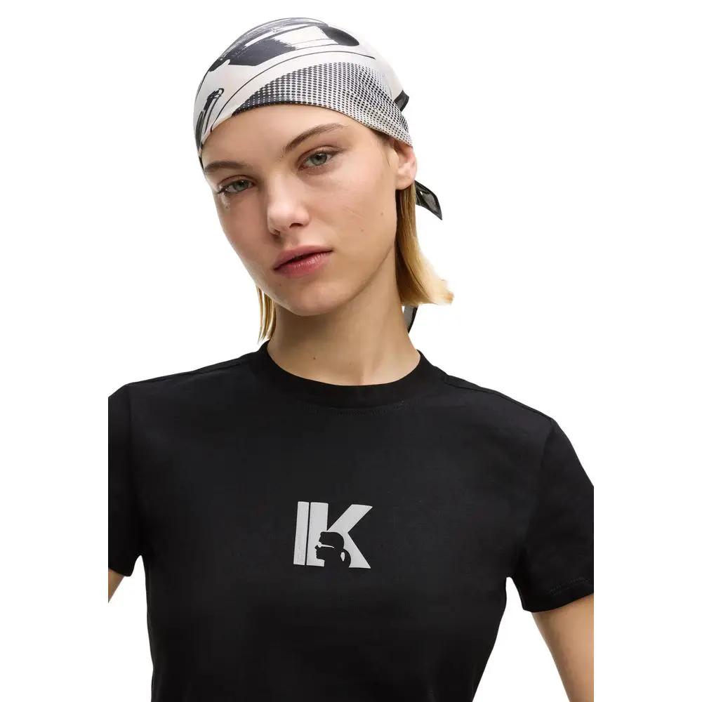 Karl Lagerfeld Karl Lagerfeld Black Cotton T-Shirt