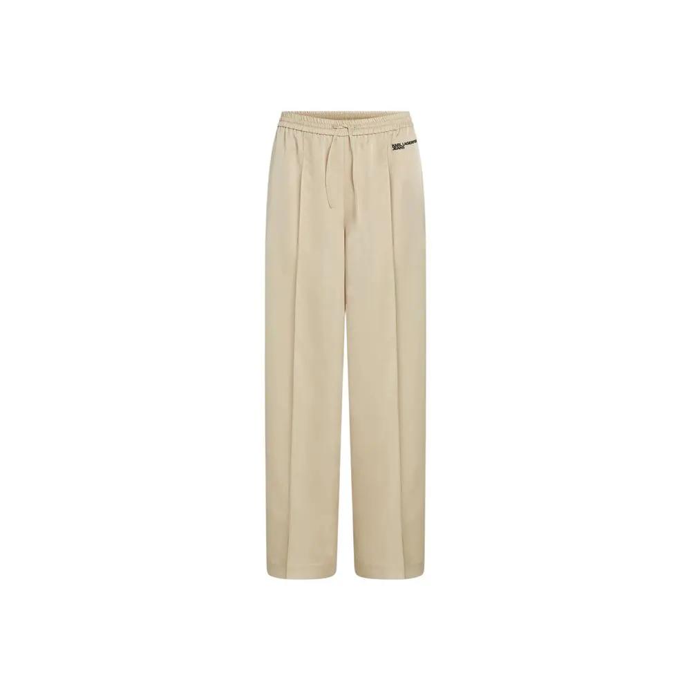 Karl Lagerfeld Karl Lagerfeld Beige Polyester Joggers (Workout Pants)