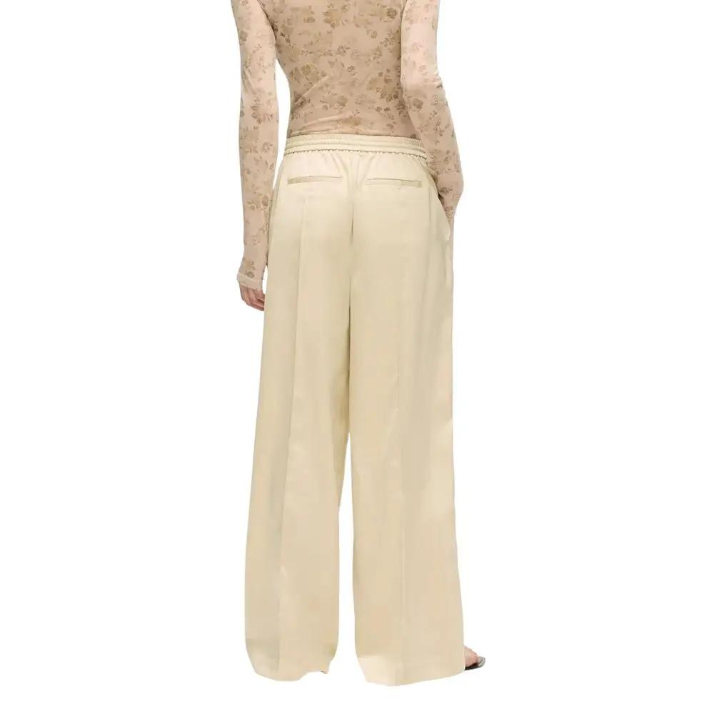 Karl Lagerfeld Karl Lagerfeld Beige Polyester Joggers (Workout Pants)