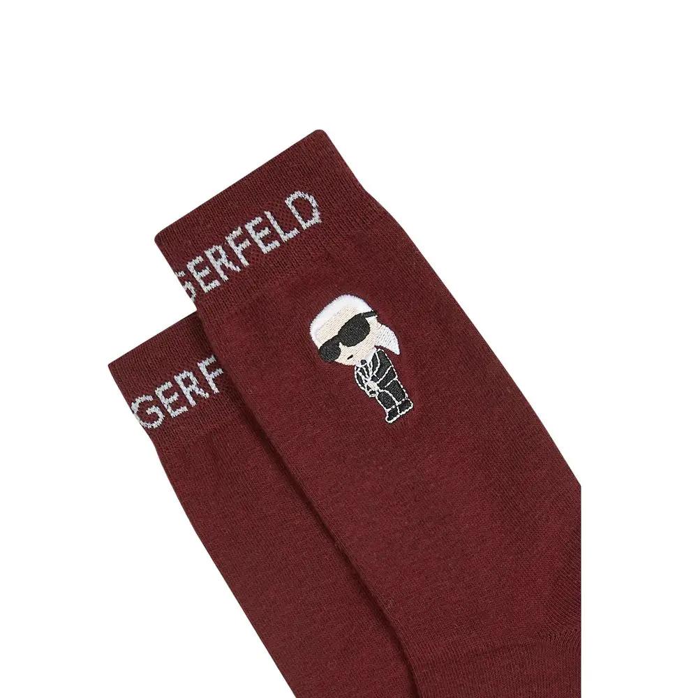 Chaussettes en coton roses Karl Lagerfeld