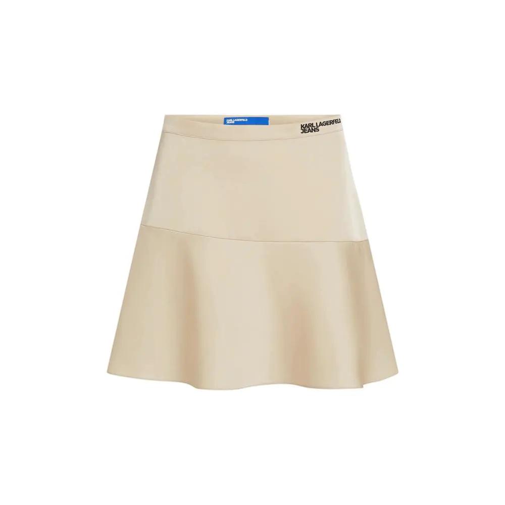 Karl Lagerfeld Karl Lagerfeld Beige Polyester Mini Skirt