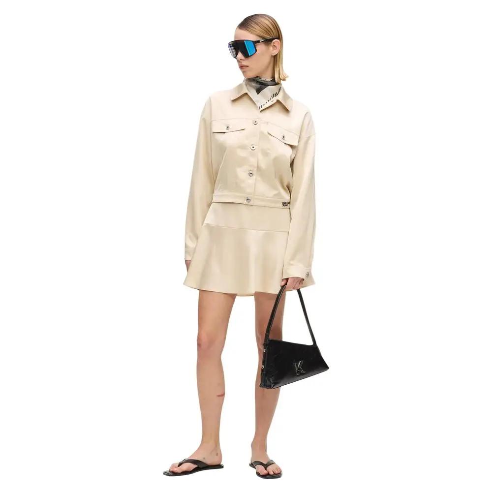 Karl Lagerfeld Karl Lagerfeld Beige Polyester Mini Skirt
