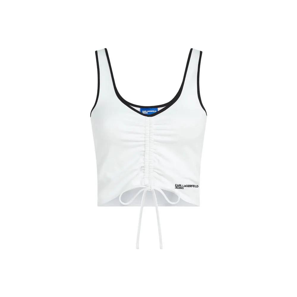 Haut en viscose blanc Karl Lagerfeld