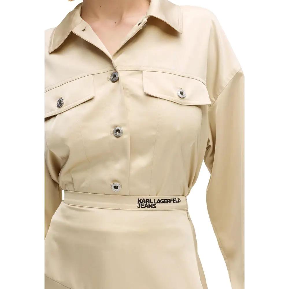 Karl Lagerfeld Karl Lagerfeld Beige Polyester Mini Skirt