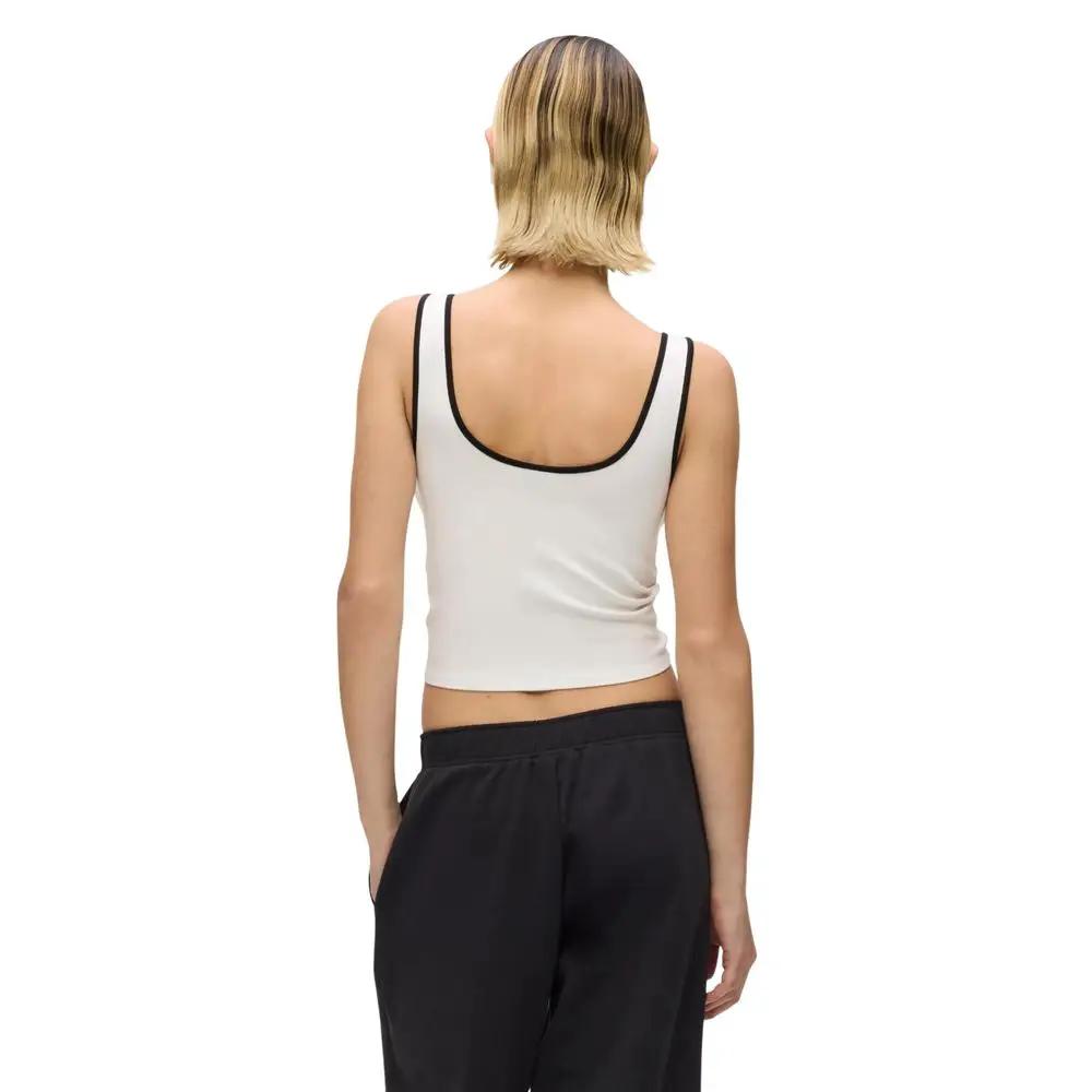 Haut en viscose blanc Karl Lagerfeld