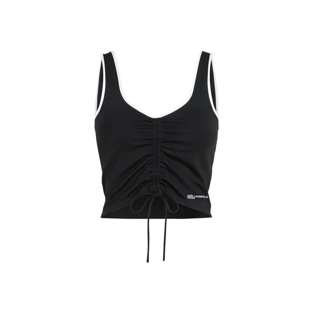 Karl Lagerfeld Karl Lagerfeld Black Viscose Top