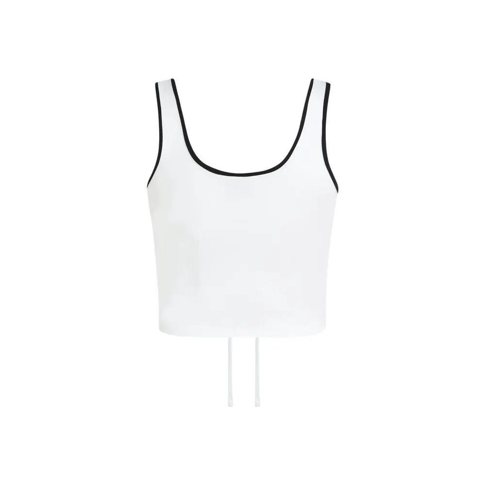 Haut en viscose blanc Karl Lagerfeld