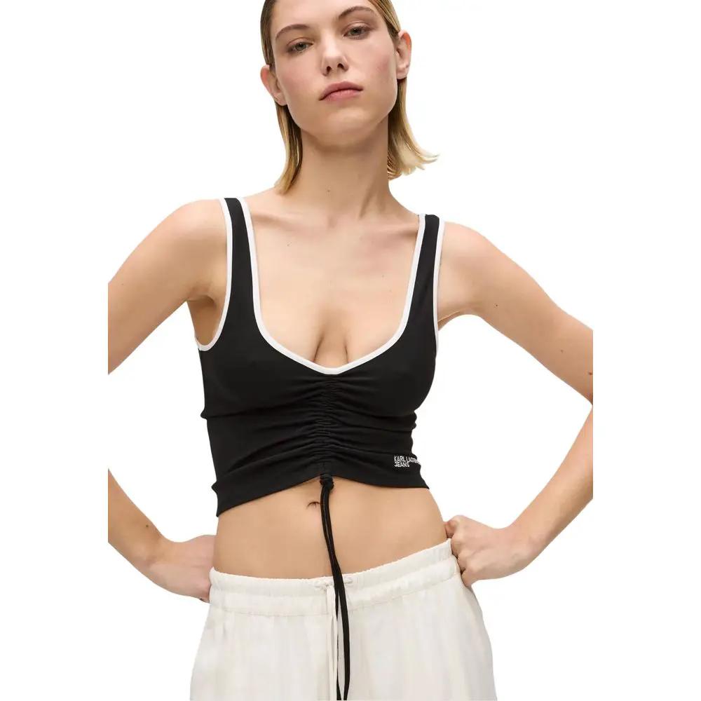 Haut en viscose noir Karl Lagerfeld