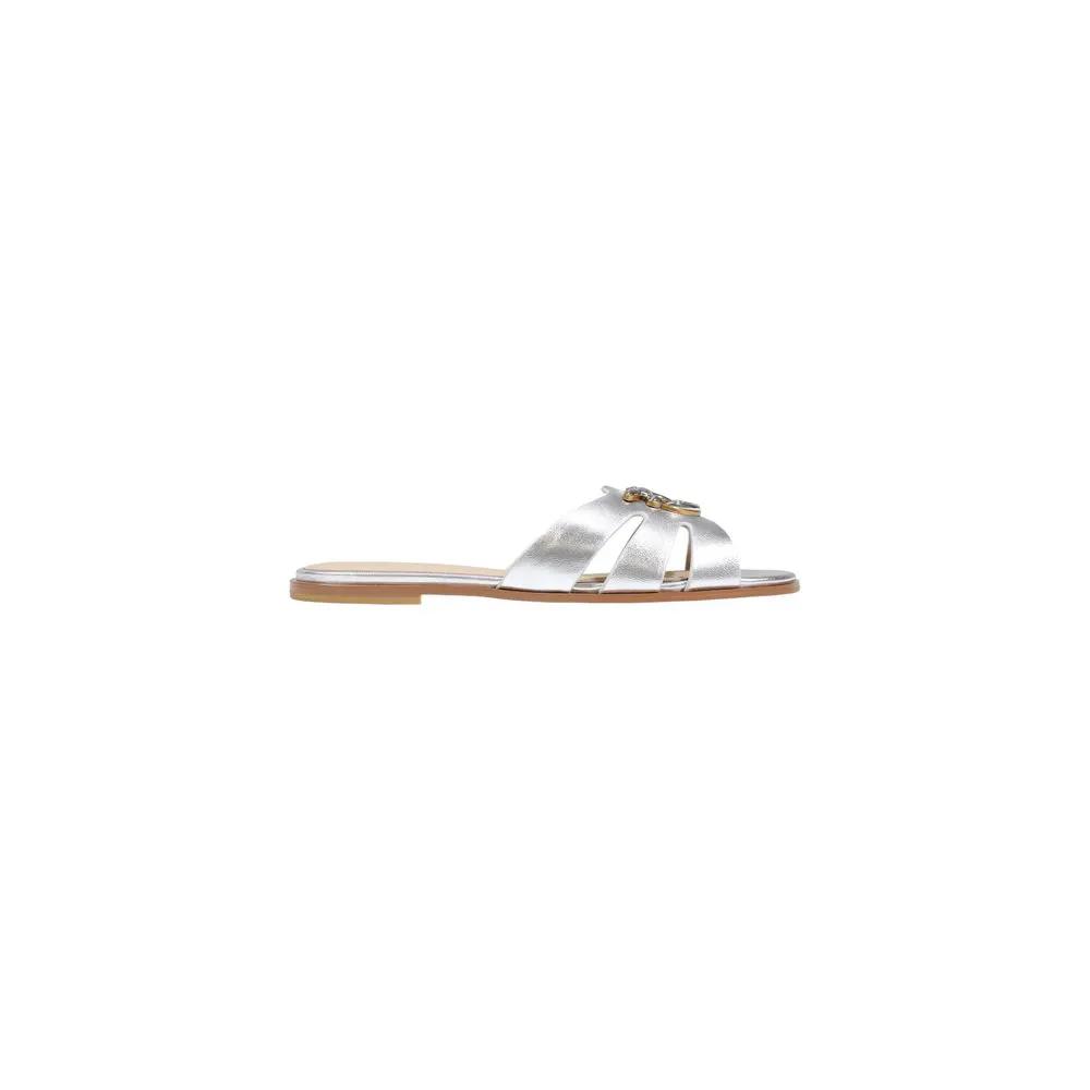 PINKO PINKO White Leather Slippers