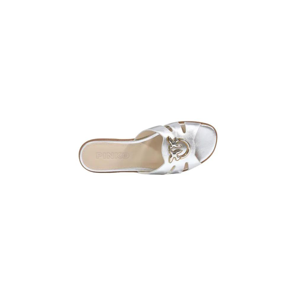 PINKO PINKO White Leather Slippers