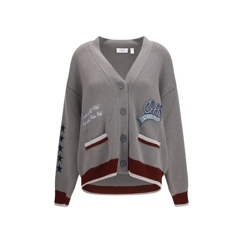Cardigan en Laine Grise Off-White Oves Aries