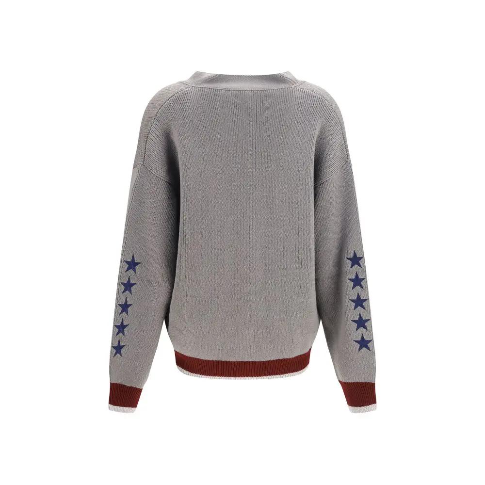 Cardigan en Laine Grise Off-White Oves Aries