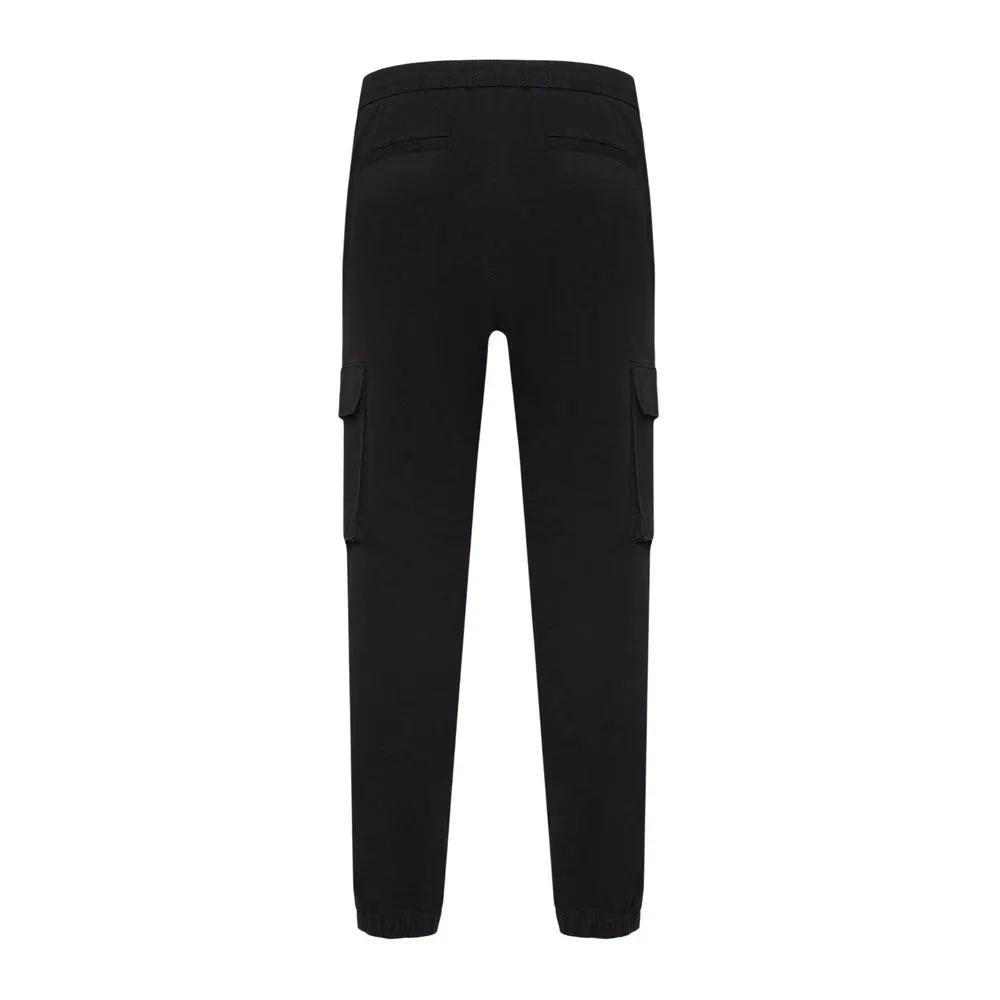 Pantalon décontracté en coton noir Calvin Klein Jeans