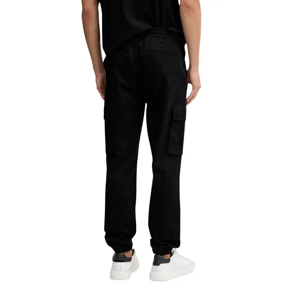 Pantalon décontracté en coton noir Calvin Klein Jeans