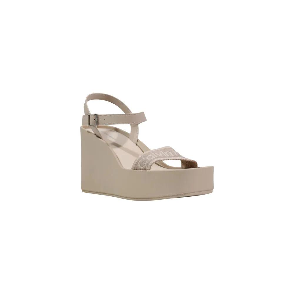 Calvin Klein Calvin Klein Beige Polyethylene Platform Sandals