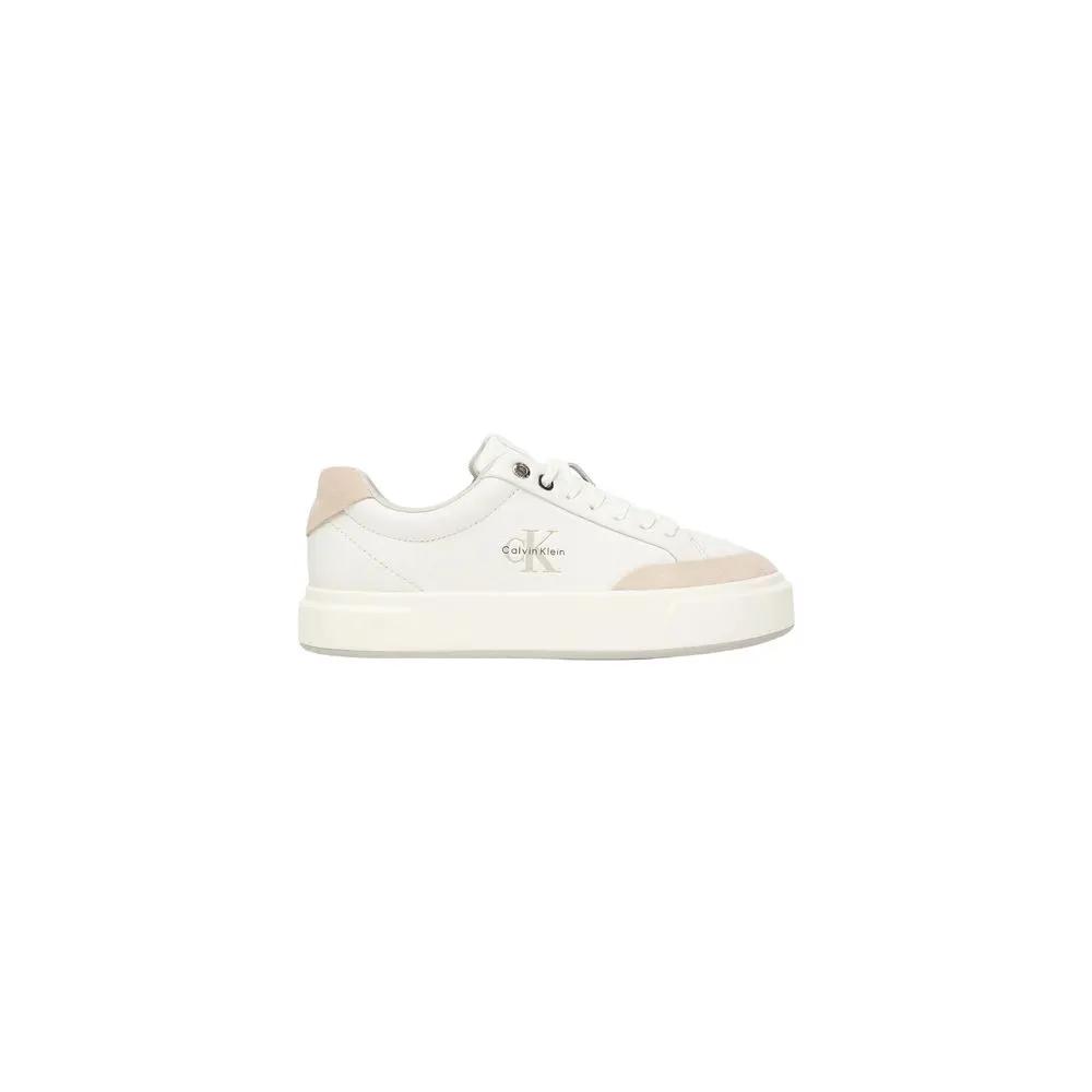 Calvin Klein Jeans Calvin Klein Jeans White Leather Low Top Sneakers