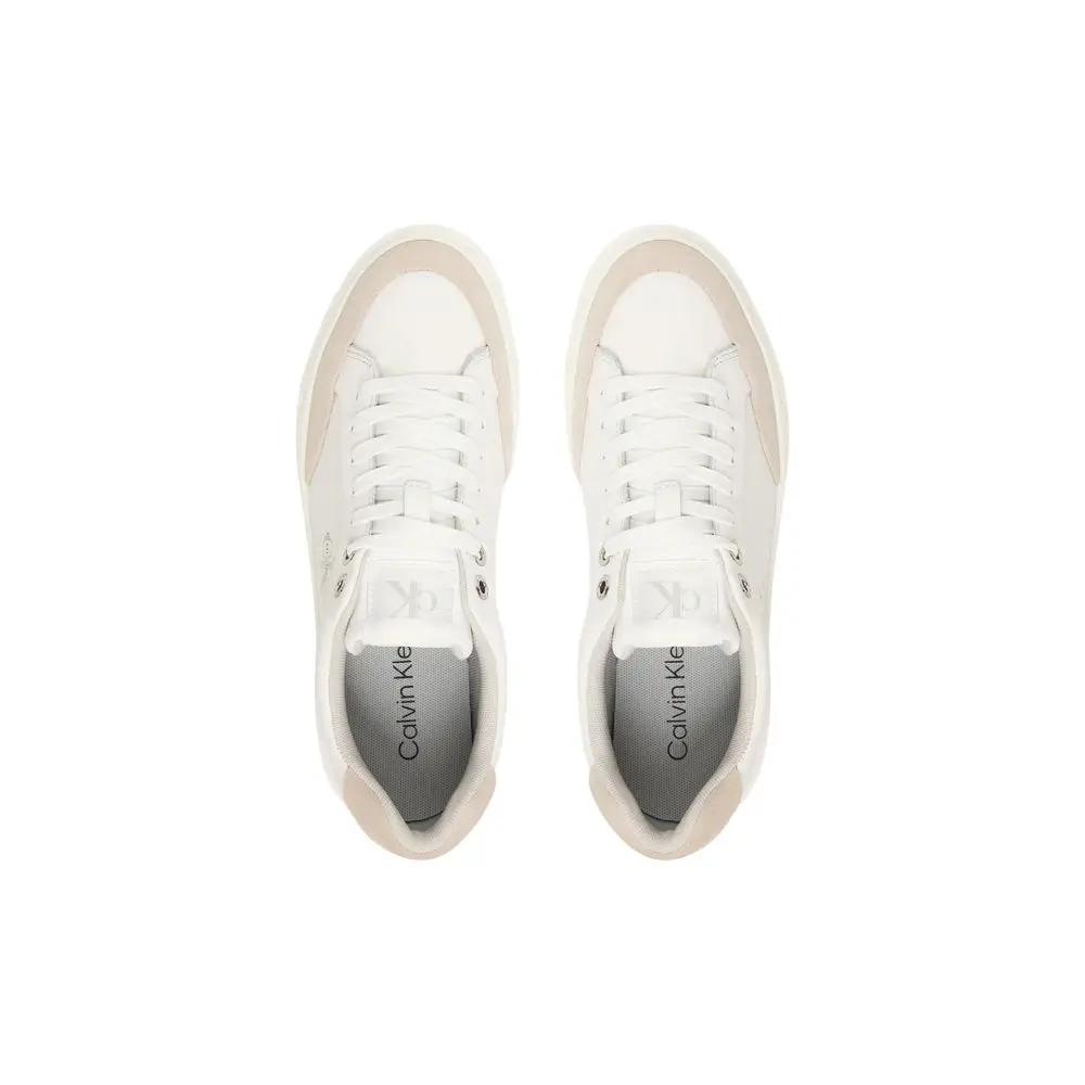 Calvin Klein Jeans Calvin Klein Jeans White Leather Low Top Sneakers