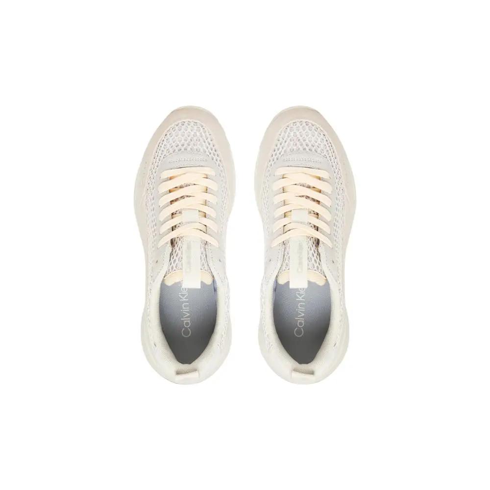 Calvin Klein Jeans Calvin Klein Jeans Beige Leather Chunky Sneakers