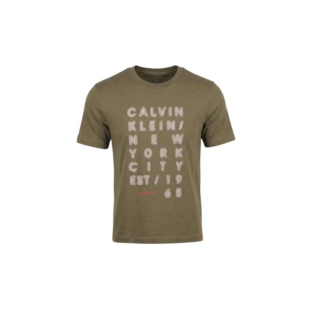 T-shirt en coton vert Calvin Klein Jeans