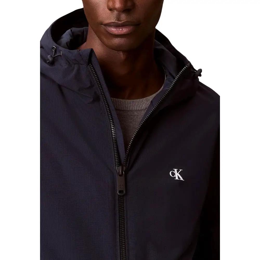 Veste longue en polyester recyclé bleu Calvin Klein Jeans