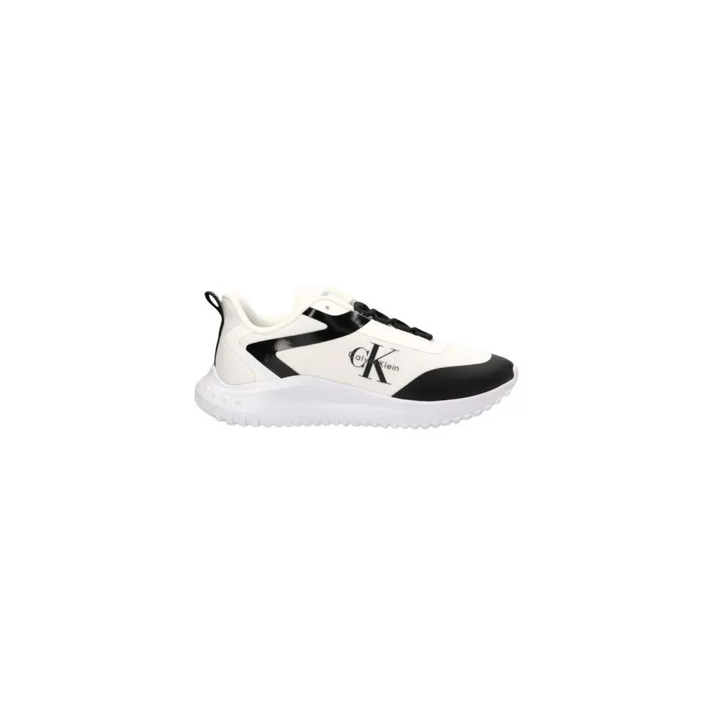Baskets athlétiques Calvin Klein Jeans en polyester recyclé noir et blanc