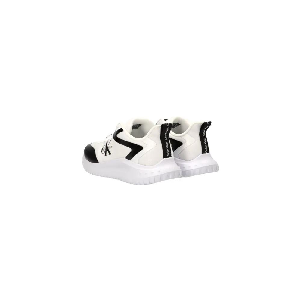 Baskets athlétiques Calvin Klein Jeans en polyester recyclé noir et blanc