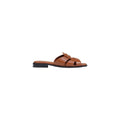 Sandales plates en cuir marron Tommy Hilfiger