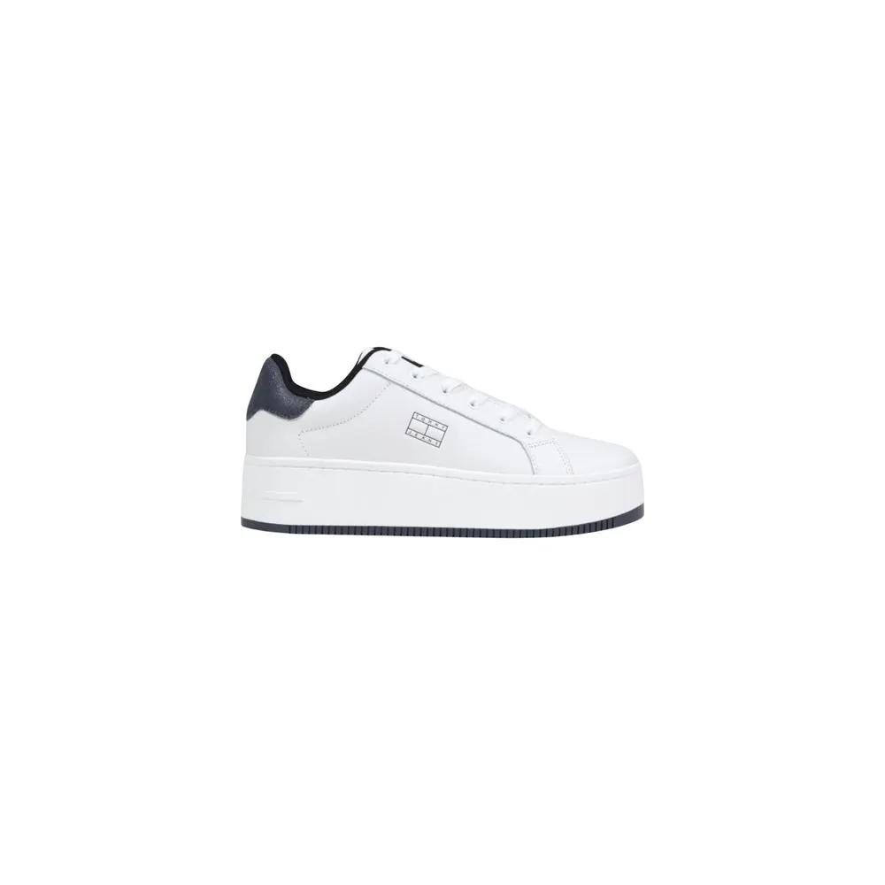 Baskets épaisses Tommy Hilfiger Jeans en cuir blanc
