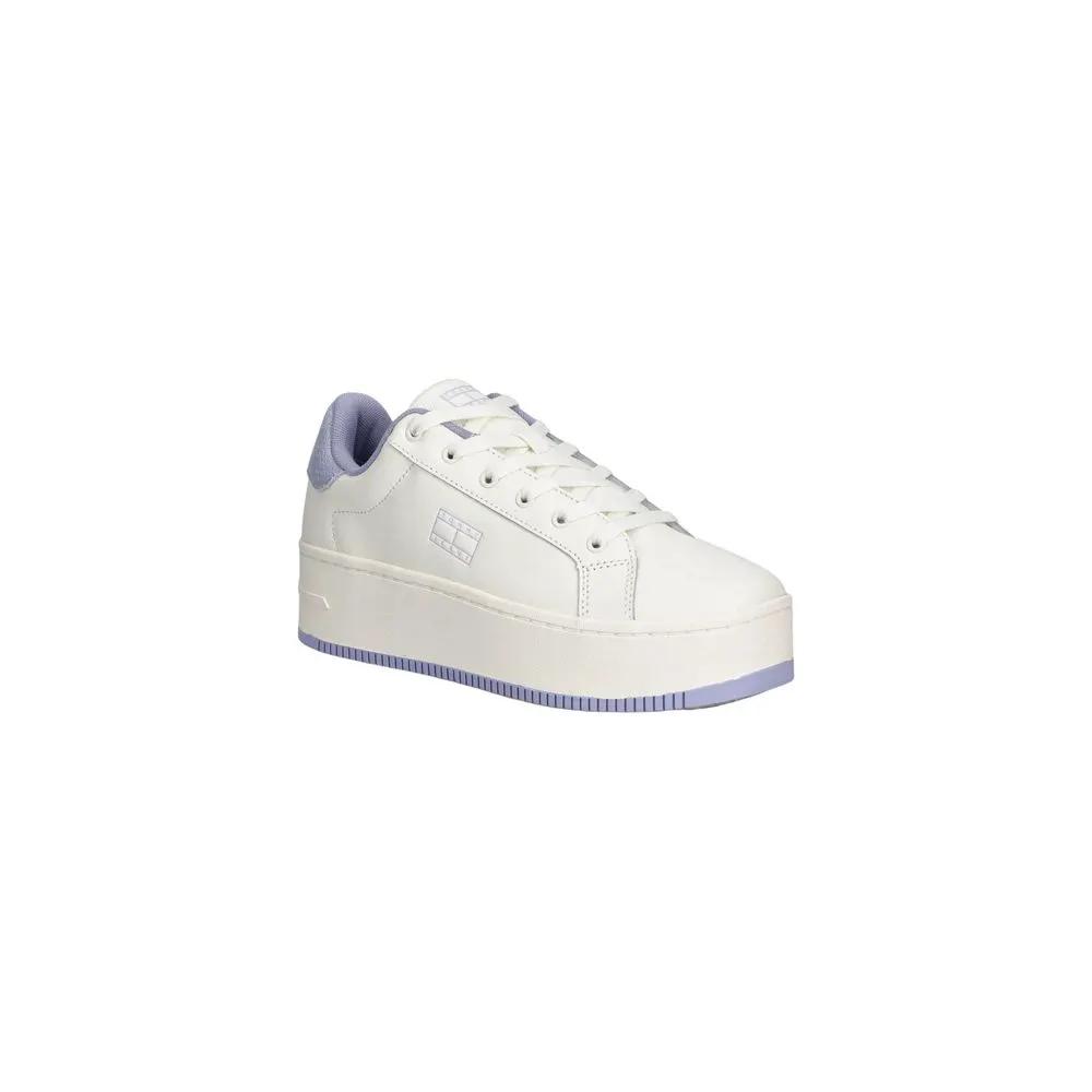 Baskets épaisses Tommy Hilfiger Jeans en cuir blanc