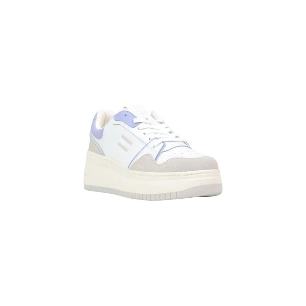 Tommy Hilfiger Jeans Tommy Hilfiger Jeans White Suede Leather Chunky Sneakers
