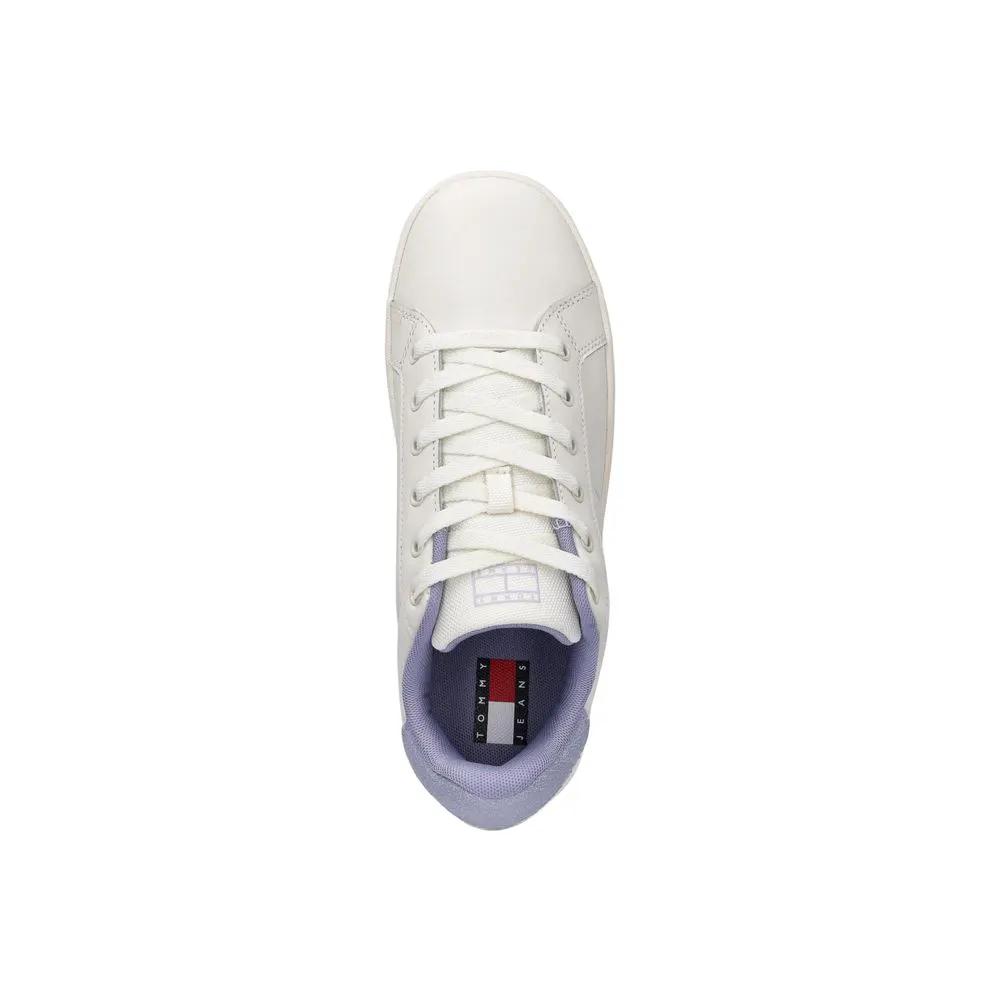 Baskets épaisses Tommy Hilfiger Jeans en cuir blanc
