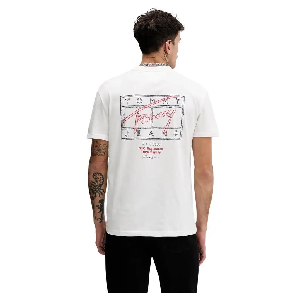 Tommy Hilfiger Jeans Tommy Hilfiger Jeans Cream Recycled Cotton T-Shirt