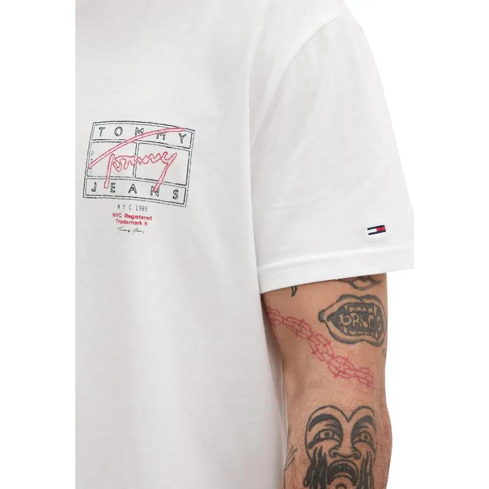 Tommy Hilfiger Jeans Tommy Hilfiger Jeans Cream Recycled Cotton T-Shirt