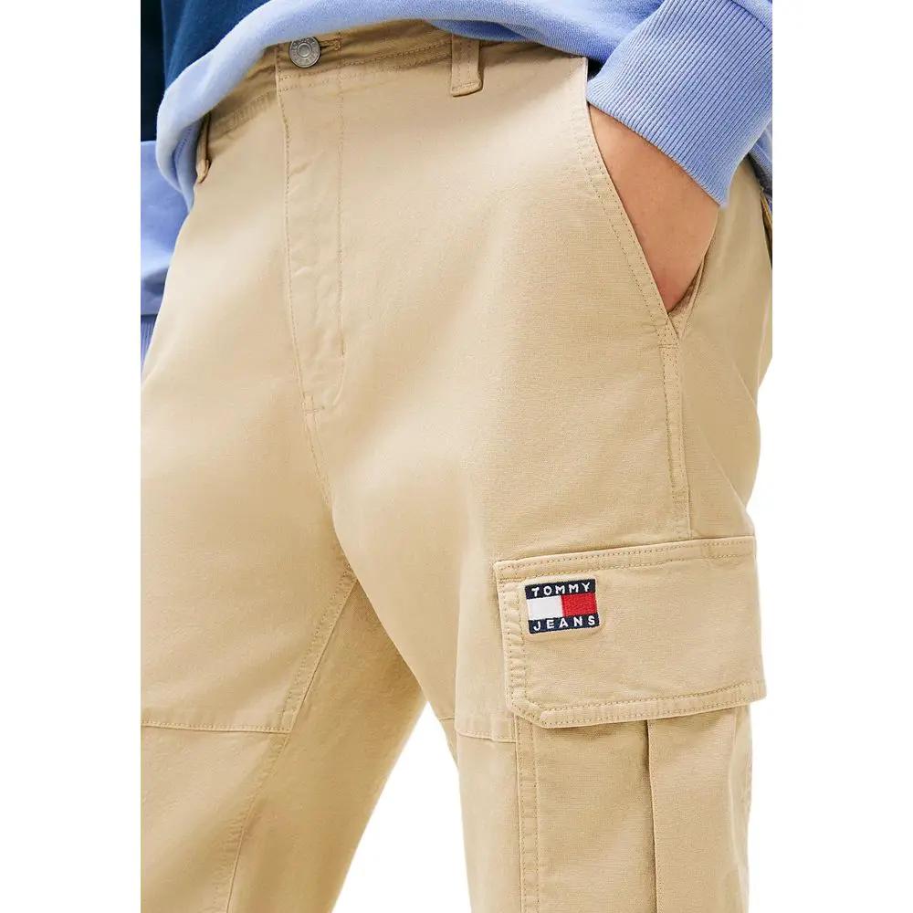Pantalon cargo Tommy Hilfiger Jeans en coton recyclé beige